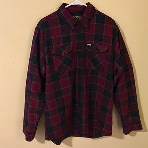 Dixxon Flannel Shirt Orlok Red/Black/White Size Large